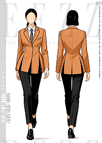 精纺羊毛的职场触感｜驼绒色原创定制女式春秋西装