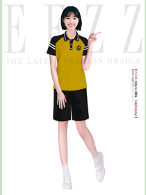 精致刺绣校徽透气运动女生校服套装
